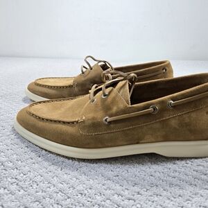 Loro Piana Sea-Sail Walk Loafers 43 US 10 Suede Tan AUTHENTICATED Poizon Italy